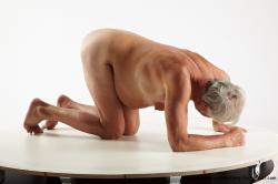 Nude Man White Kneeling poses - ALL Average Short Grey Kneeling poses - on both knees Realistic